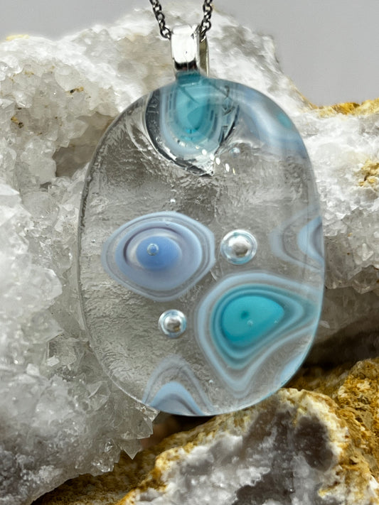 Fused Glass Galaxy Pendant
